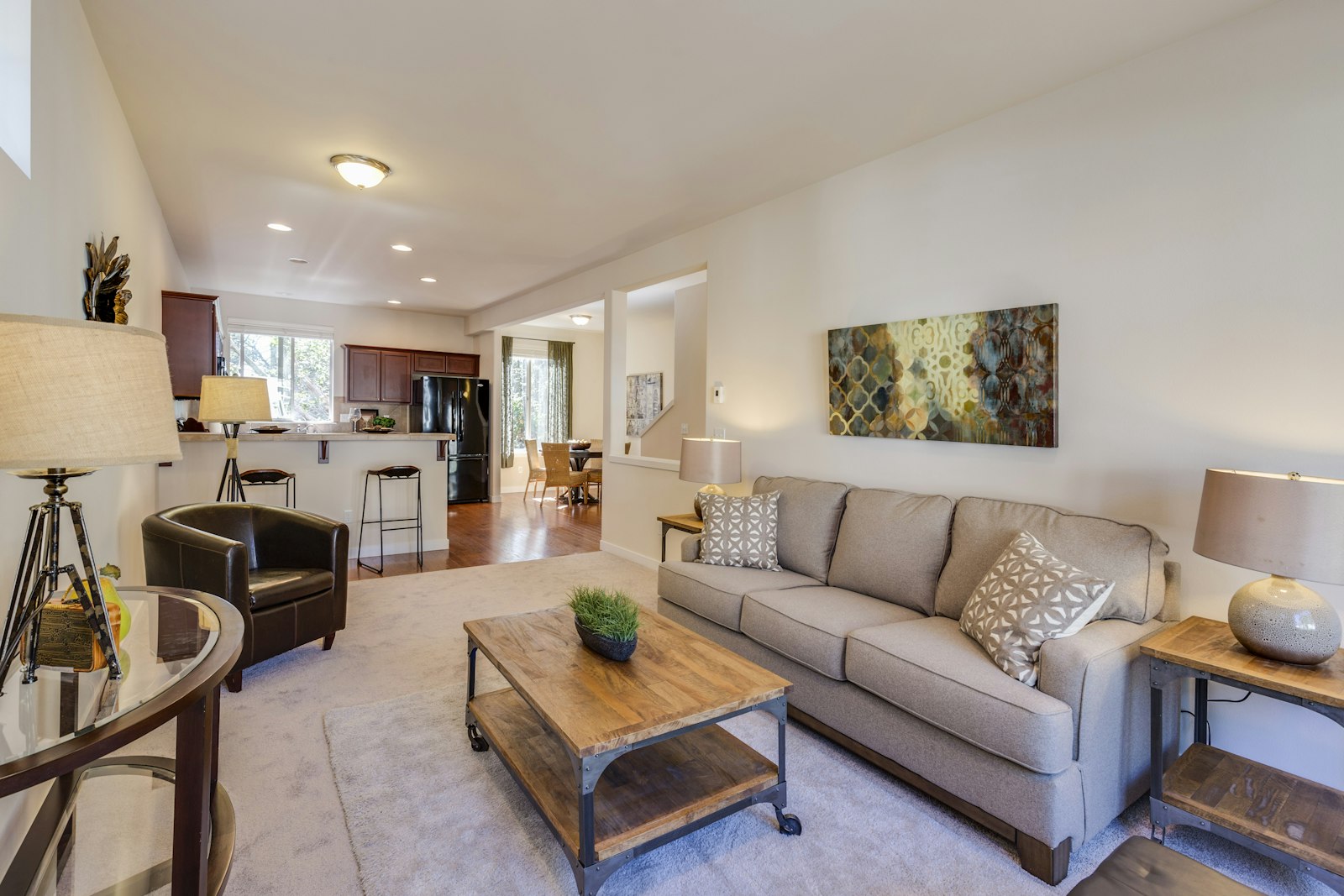 Bright rental living room